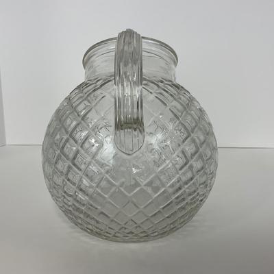 -151- GLASSWARE | Anchor Hocking Glass Co. Waterford Waffle | Pitchers & Covered Sugar