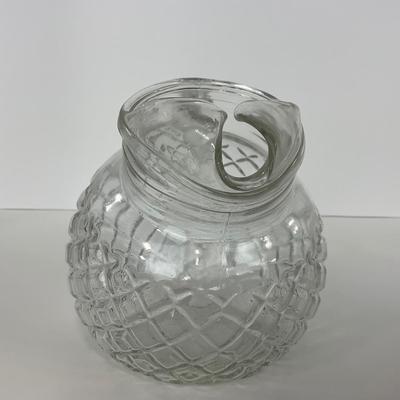 -151- GLASSWARE | Anchor Hocking Glass Co. Waterford Waffle | Pitchers & Covered Sugar