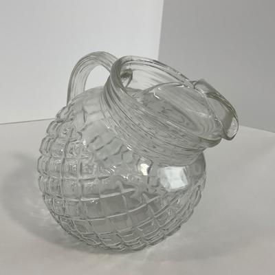 -151- GLASSWARE | Anchor Hocking Glass Co. Waterford Waffle | Pitchers & Covered Sugar