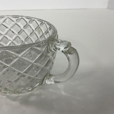 -151- GLASSWARE | Anchor Hocking Glass Co. Waterford Waffle | Pitchers & Covered Sugar