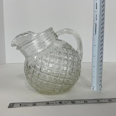 -152- GLASSWARE | Anchor Hocking Glass Co. Waterford Waffle | Pitchers & Covered Creamer