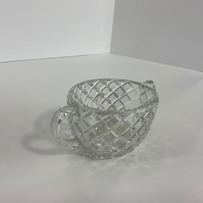 -152- GLASSWARE | Anchor Hocking Glass Co. Waterford Waffle | Pitchers & Covered Creamer
