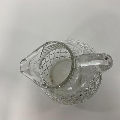 -152- GLASSWARE | Anchor Hocking Glass Co. Waterford Waffle | Pitchers & Covered Creamer