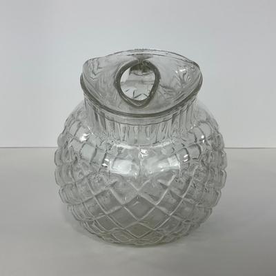 -152- GLASSWARE | Anchor Hocking Glass Co. Waterford Waffle | Pitchers & Covered Creamer