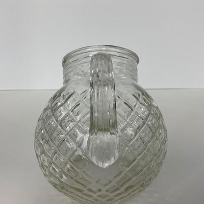 -152- GLASSWARE | Anchor Hocking Glass Co. Waterford Waffle | Pitchers & Covered Creamer