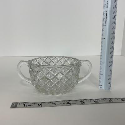 -152- GLASSWARE | Anchor Hocking Glass Co. Waterford Waffle | Pitchers & Covered Creamer