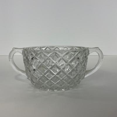 -152- GLASSWARE | Anchor Hocking Glass Co. Waterford Waffle | Pitchers & Covered Creamer