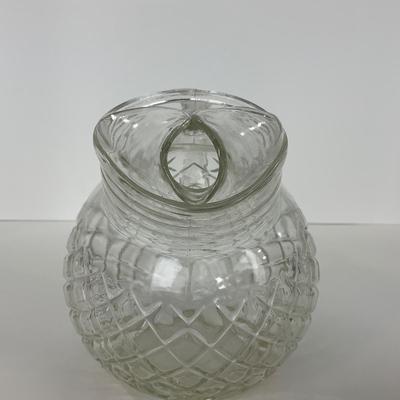 -152- GLASSWARE | Anchor Hocking Glass Co. Waterford Waffle | Pitchers & Covered Creamer