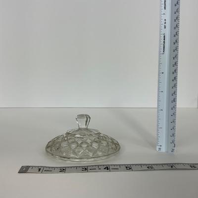 -152- GLASSWARE | Anchor Hocking Glass Co. Waterford Waffle | Pitchers & Covered Creamer