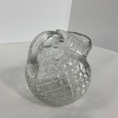 -152- GLASSWARE | Anchor Hocking Glass Co. Waterford Waffle | Pitchers & Covered Creamer