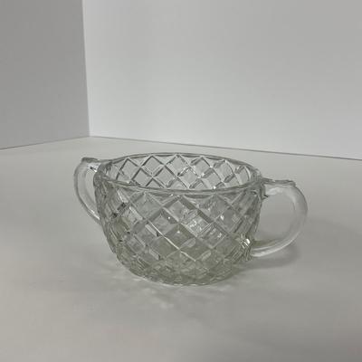 -152- GLASSWARE | Anchor Hocking Glass Co. Waterford Waffle | Pitchers & Covered Creamer