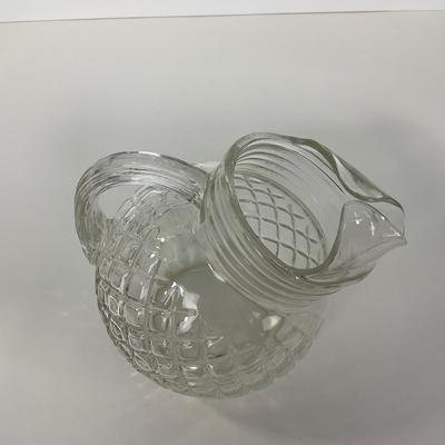 -152- GLASSWARE | Anchor Hocking Glass Co. Waterford Waffle | Pitchers & Covered Creamer