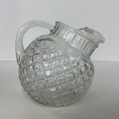 -152- GLASSWARE | Anchor Hocking Glass Co. Waterford Waffle | Pitchers & Covered Creamer