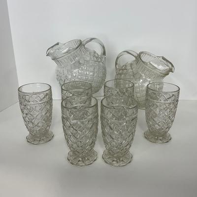 -154- GLASSWARE | Anchor Hocking Glass Co. | Pitchers & Tumblers