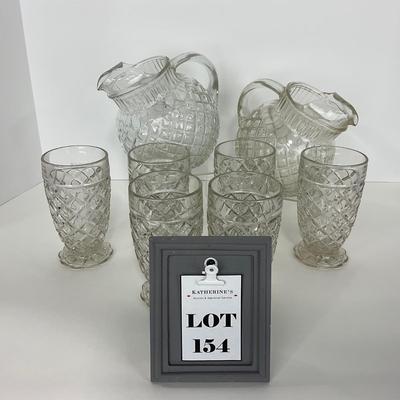-154- GLASSWARE | Anchor Hocking Glass Co. | Pitchers & Tumblers