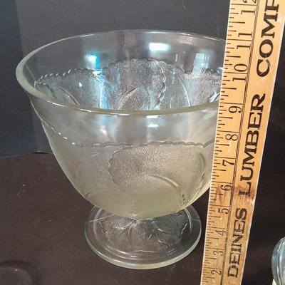 Vintage Punch Bowl Set Glass Wedding Punch Bowl Set for 8