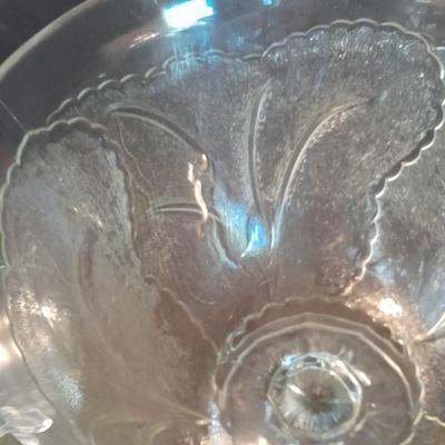 Vintage Punch Bowl Set Glass Wedding Punch Bowl Set for 8