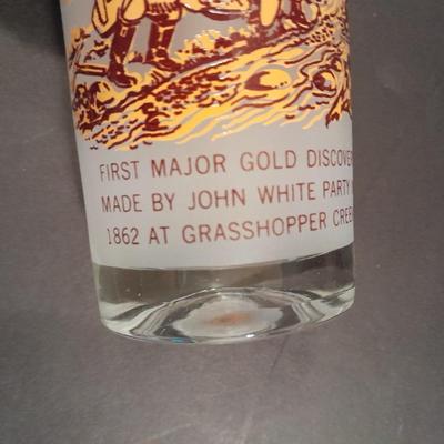 Six Vintage Montana Territory Centennial Statehood Diamond Jubilee Drinking Glasses 100 year