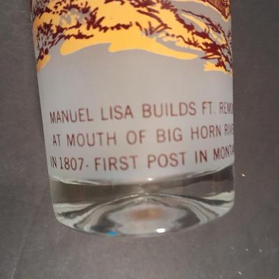 Six Vintage Montana Territory Centennial Statehood Diamond Jubilee Drinking Glasses 100 year
