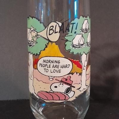 Two Vintage Peanut's McDonalds glasses from the Camp Snoopy Collection