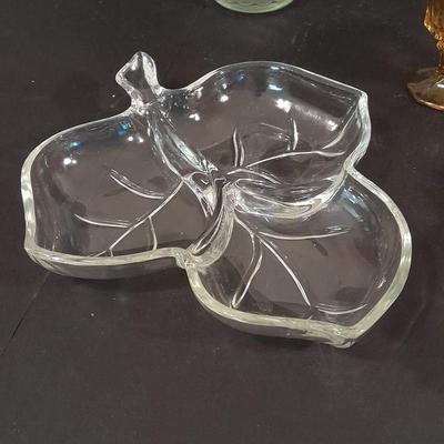 Kitchen glassware, two vases and a new hand towel