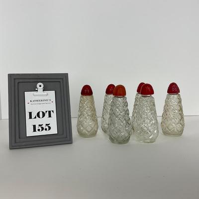 -155- GLASSWARE | Anchor Hocking Glass Co. | Salt & Pepper Shakers