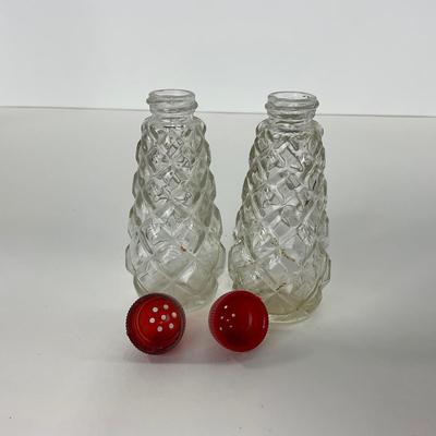 -155- GLASSWARE | Anchor Hocking Glass Co. | Salt & Pepper Shakers
