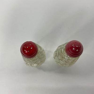 -155- GLASSWARE | Anchor Hocking Glass Co. | Salt & Pepper Shakers