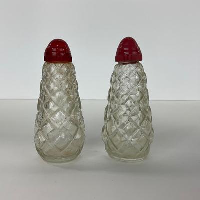 -155- GLASSWARE | Anchor Hocking Glass Co. | Salt & Pepper Shakers