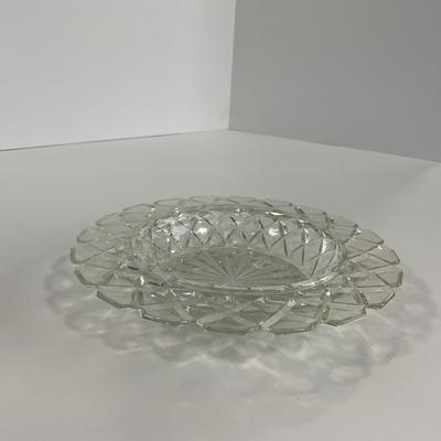 -156- GLASSWARE | Anchor Hocking Glass Co. | Serving Tray, Bowl, & Covered Butter Dish