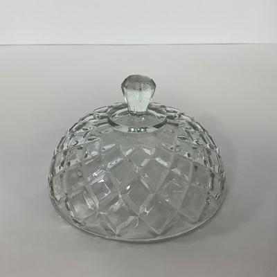 -156- GLASSWARE | Anchor Hocking Glass Co. | Serving Tray, Bowl, & Covered Butter Dish