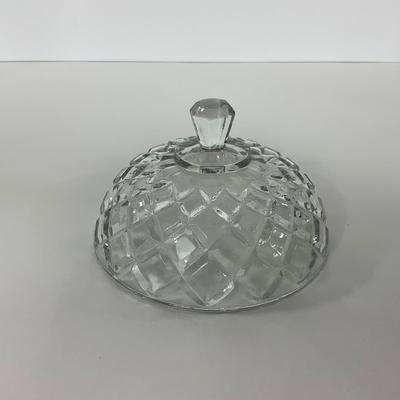 -156- GLASSWARE | Anchor Hocking Glass Co. | Serving Tray, Bowl, & Covered Butter Dish