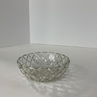 -156- GLASSWARE | Anchor Hocking Glass Co. | Serving Tray, Bowl, & Covered Butter Dish