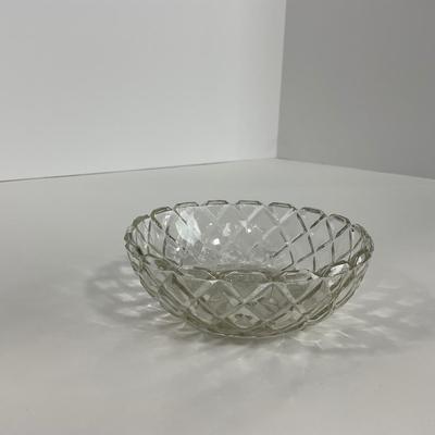 -156- GLASSWARE | Anchor Hocking Glass Co. | Serving Tray, Bowl, & Covered Butter Dish