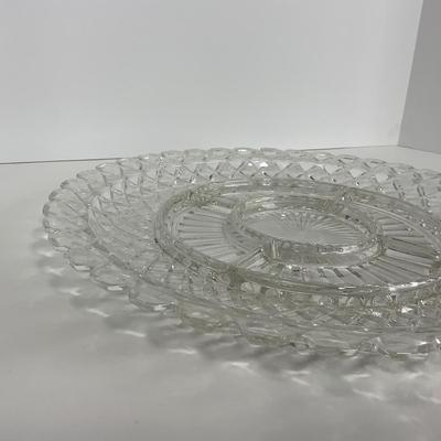 -156- GLASSWARE | Anchor Hocking Glass Co. | Serving Tray, Bowl, & Covered Butter Dish