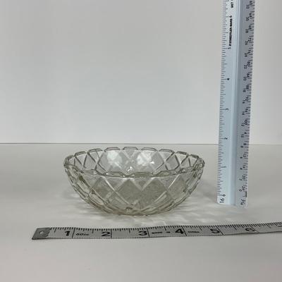 -156- GLASSWARE | Anchor Hocking Glass Co. | Serving Tray, Bowl, & Covered Butter Dish