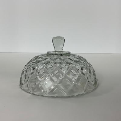 -156- GLASSWARE | Anchor Hocking Glass Co. | Serving Tray, Bowl, & Covered Butter Dish
