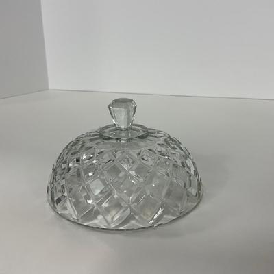 -156- GLASSWARE | Anchor Hocking Glass Co. | Serving Tray, Bowl, & Covered Butter Dish
