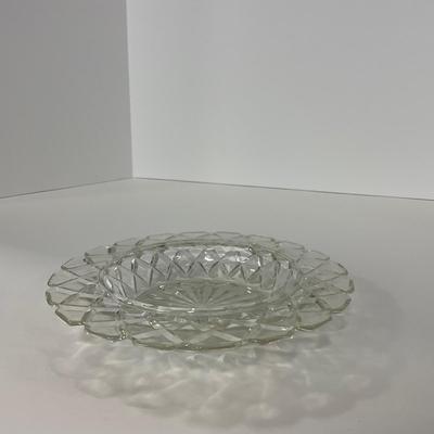 -156- GLASSWARE | Anchor Hocking Glass Co. | Serving Tray, Bowl, & Covered Butter Dish