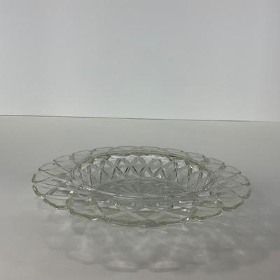 -156- GLASSWARE | Anchor Hocking Glass Co. | Serving Tray, Bowl, & Covered Butter Dish