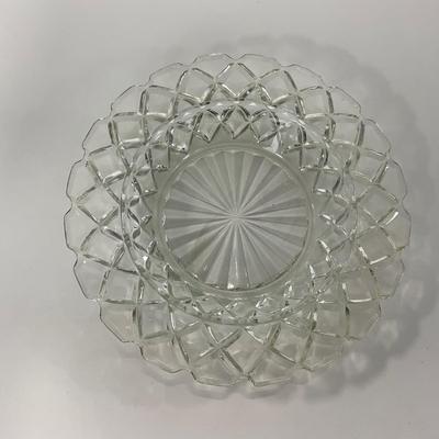 -156- GLASSWARE | Anchor Hocking Glass Co. | Serving Tray, Bowl, & Covered Butter Dish