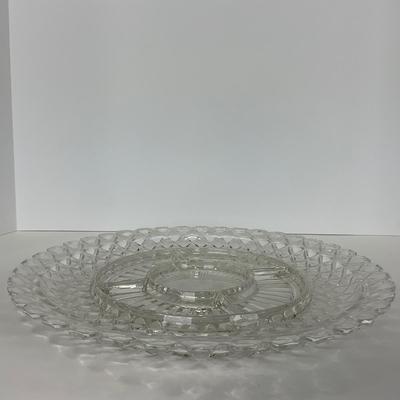 -156- GLASSWARE | Anchor Hocking Glass Co. | Serving Tray, Bowl, & Covered Butter Dish