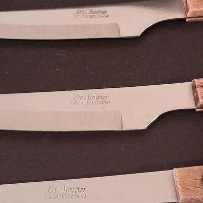 Wooden handled stainless-steel Knives Sheffield Collection, St. Regis, and others