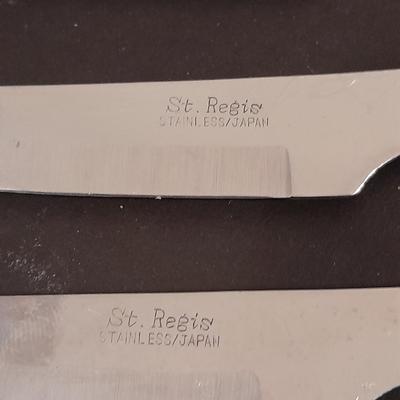 Wooden handled stainless-steel Knives Sheffield Collection, St. Regis, and others