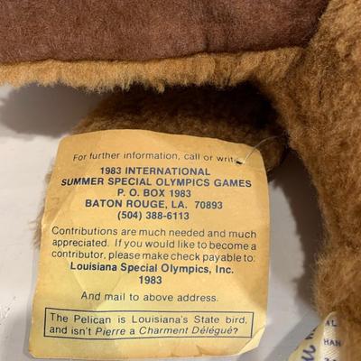1983 Special Olympics Mary Meyer Plush Pelican with Tag