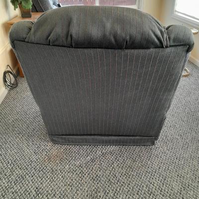 Bassett Rocker Recliner with glass and brass end table
