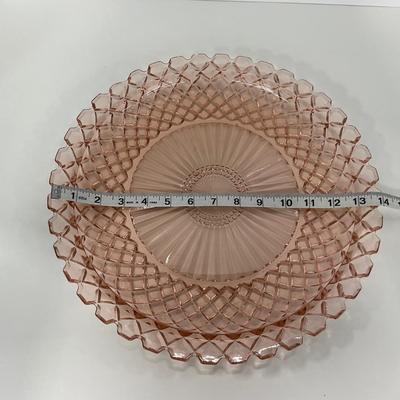 -159- GLASSWARE | Pink Anchor Hocking Glass Co. | Platter