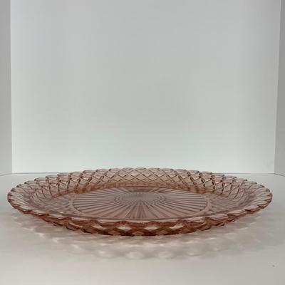 -159- GLASSWARE | Pink Anchor Hocking Glass Co. | Platter