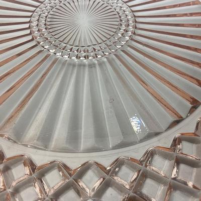 -159- GLASSWARE | Pink Anchor Hocking Glass Co. | Platter