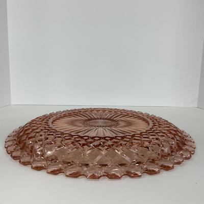 -159- GLASSWARE | Pink Anchor Hocking Glass Co. | Platter
